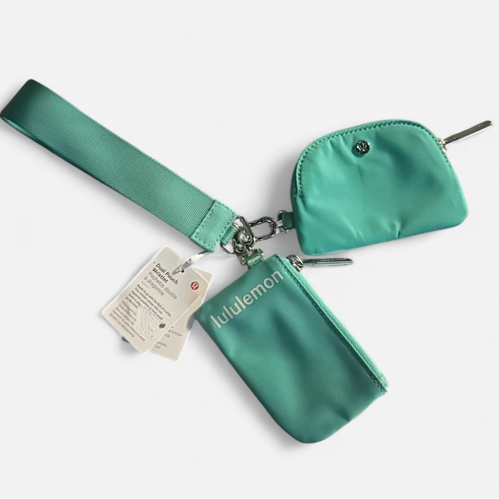 Lululemon Double Pouch Wristlet Teal NWT